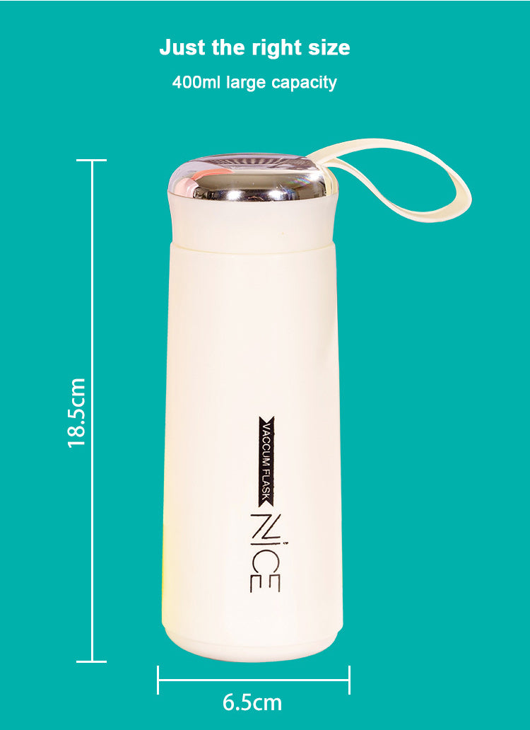 Nice Insulated Glass Water Bottle 400 Ml