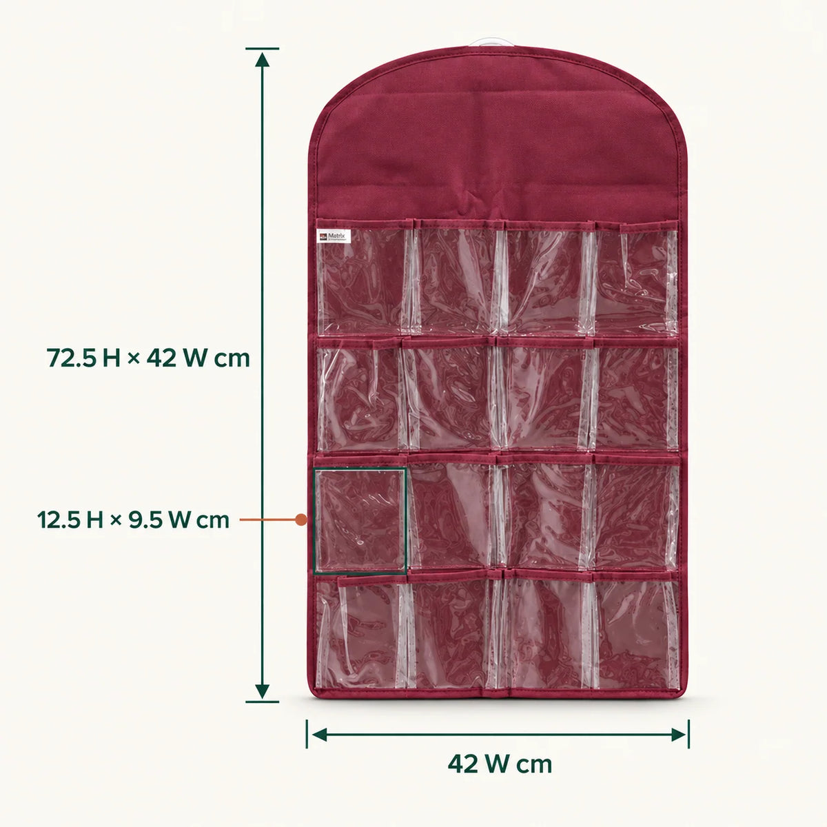 16-Pocket Clear-View Hanging Wardrobe Organizer