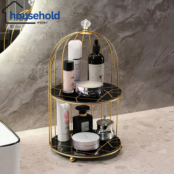 2-Tier Golden Vanity Cage