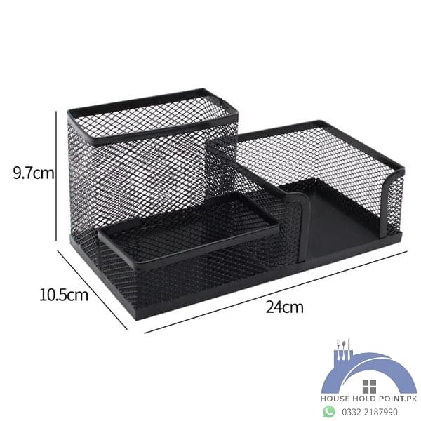 3 in 1 Metallic Stationery Holder
