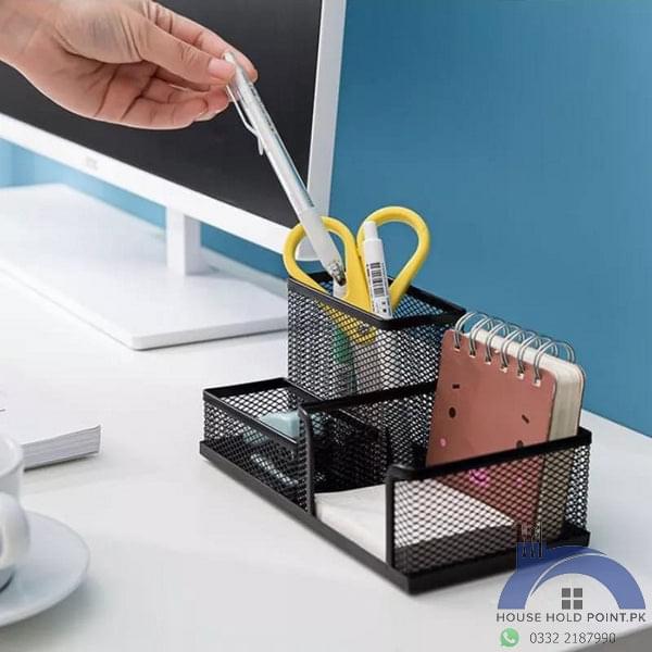 3 in 1 Metallic Stationery Holder