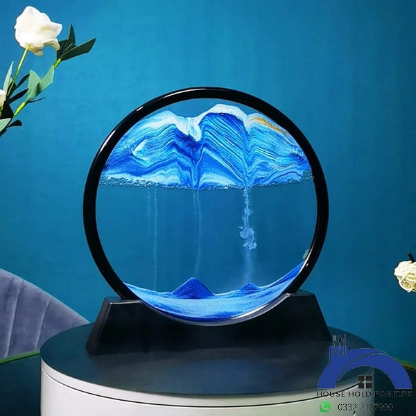 Creative 3D Moving Sandscape Hourglass Frame