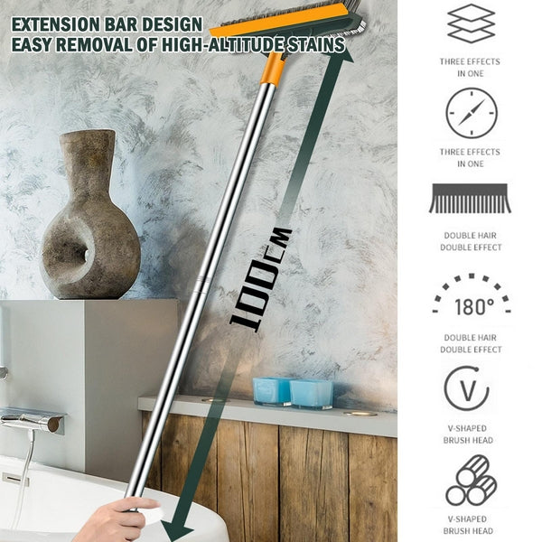3 In 1 Floor Scrub Brush With Long Handle