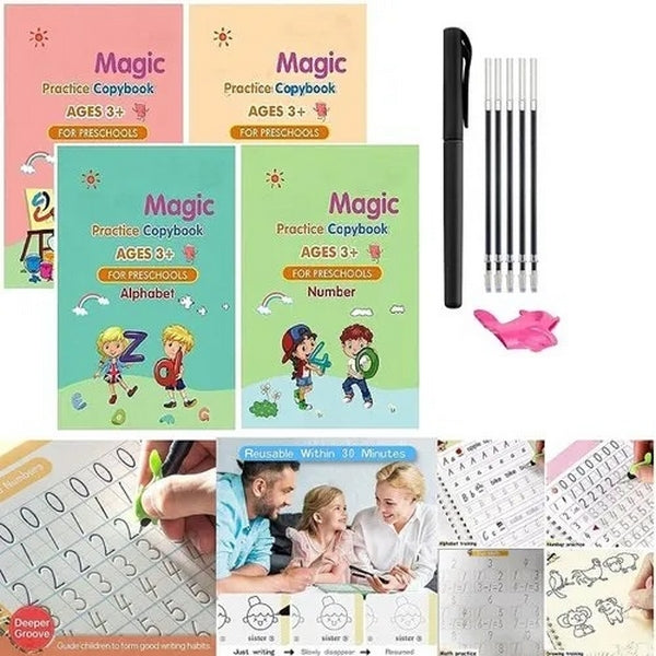 4 In 1 Magic Book Set With 10 Refills