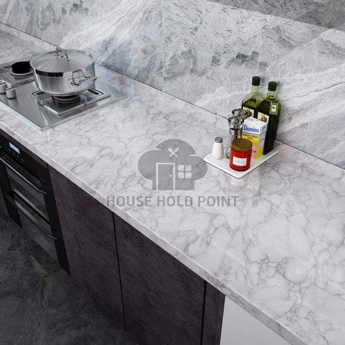 Pack of 3 Self Adhesive Marble Style Waterproof Sticker Sheet 60 x 200 CM