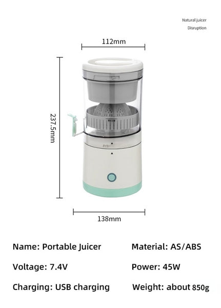 Citrus Juicer Squeezer Rechargeable Portable Juicer