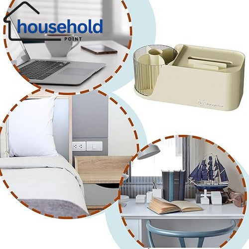 Desktop Storage Box With Tissue Holder