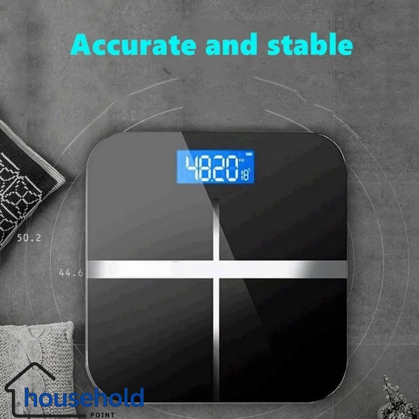 Tempered Glass Digital Body Weight Scale – 180KG Capacity