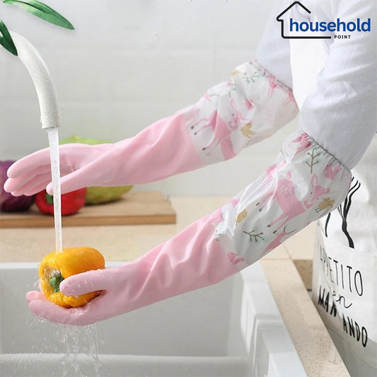 Long Dish Washing Gloves Pair
