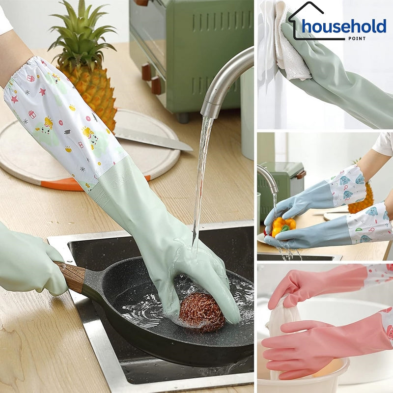 Long Dish Washing Gloves Pair