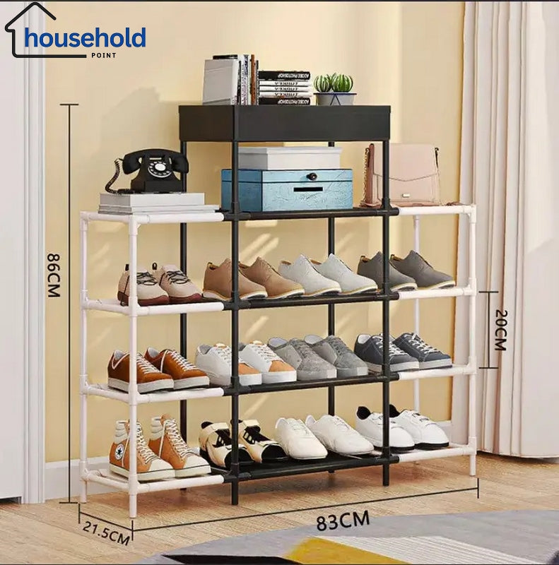 Double Row Multi Layer Shoe Rack 5 Layers