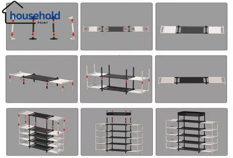 Double Row Multi Layer Shoe Rack