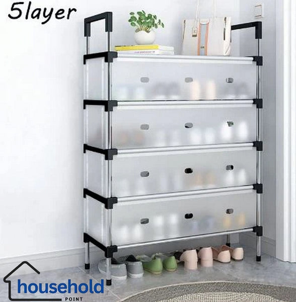 Dustproof Multi Layer Shoe Rack 5 Layers