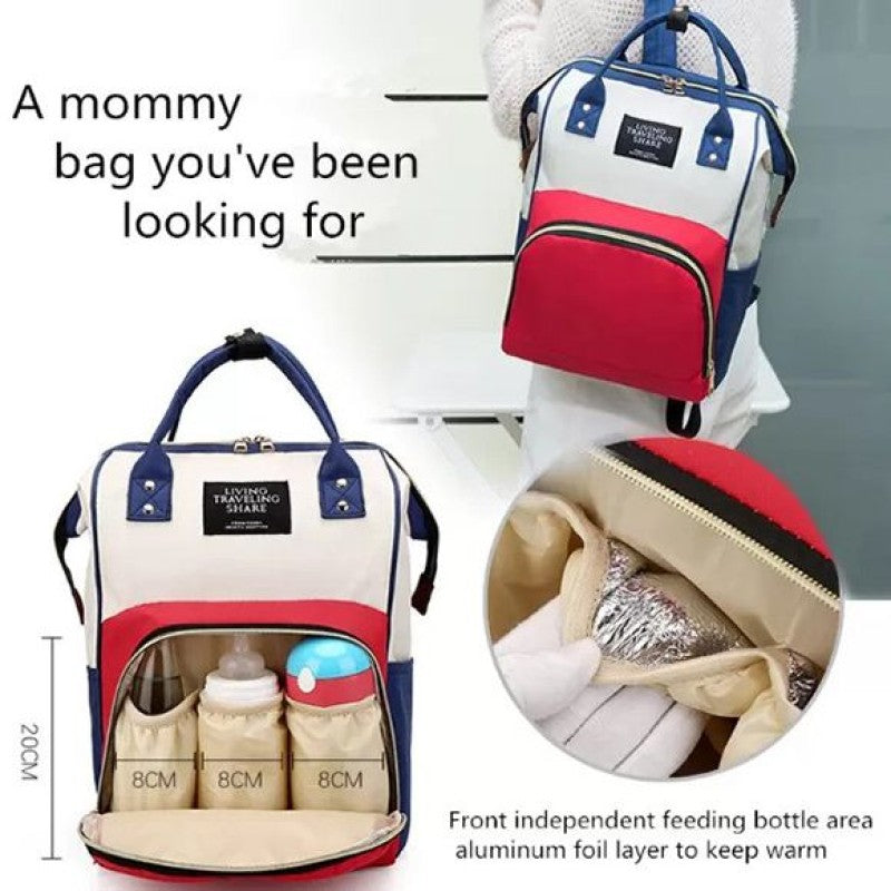 Expandable Mummy Diaper Backpack, Waterproof Baby Travel Bag