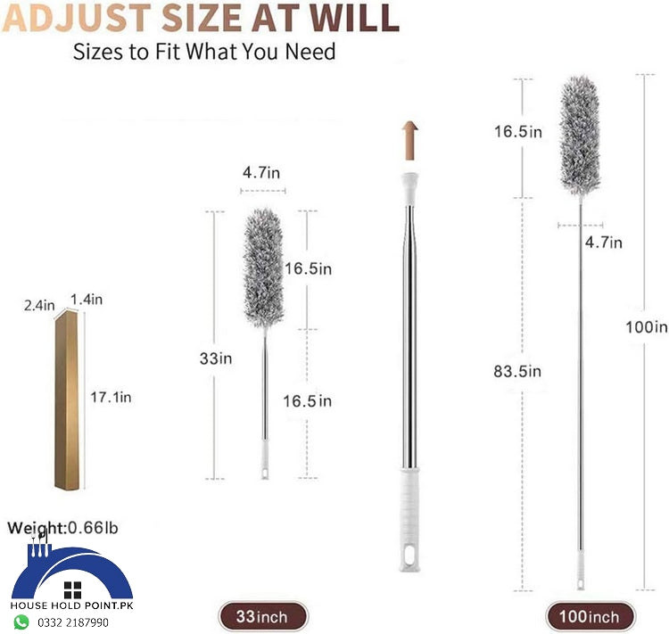 Telescopic Extendable Extra Long Microfiber Duster