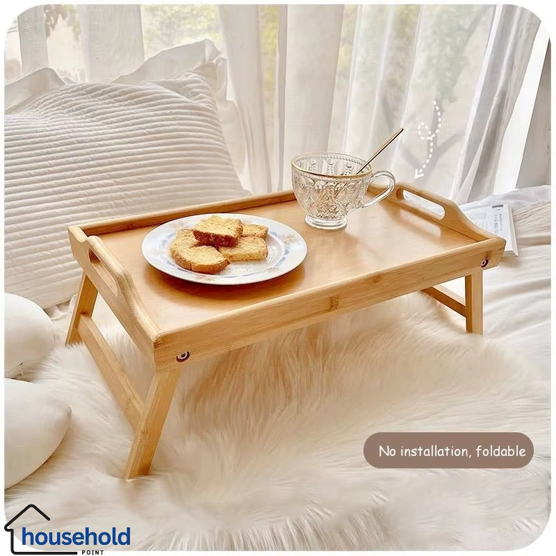 Folding Bamboo Wooden Bed Table