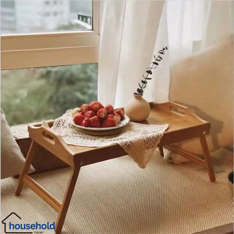 Folding Bamboo Wooden Bed Table