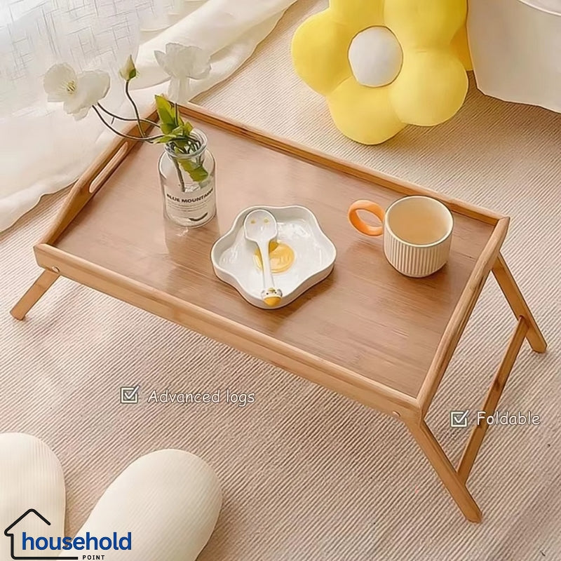 Folding Bamboo Wooden Bed Table