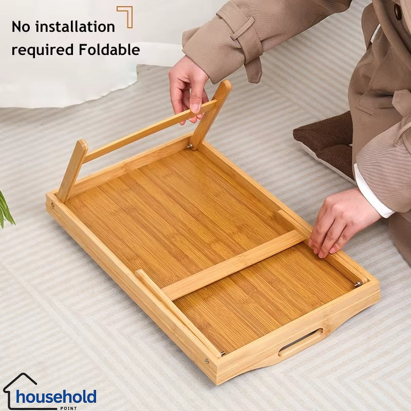 Folding Bamboo Wooden Bed Table