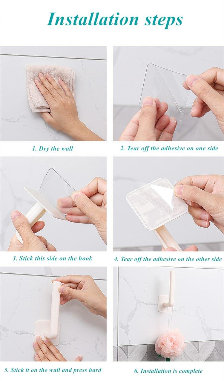 2 Pcs Stick On Handle Hooks