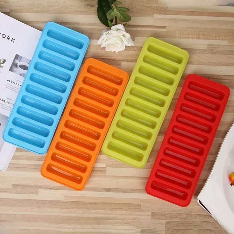 Soft Silicone Ice Stick Tray Pack Of 2