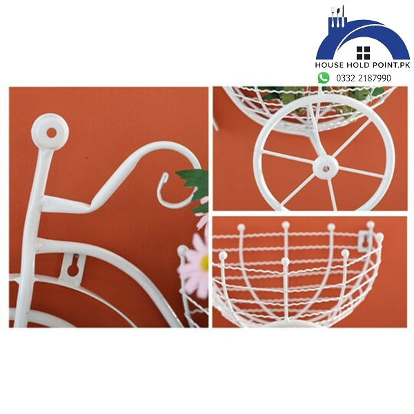 Iron Bicycle Shaped Flower Basket