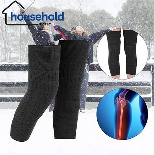Winter Wool Knitted Knee Warmer Pair