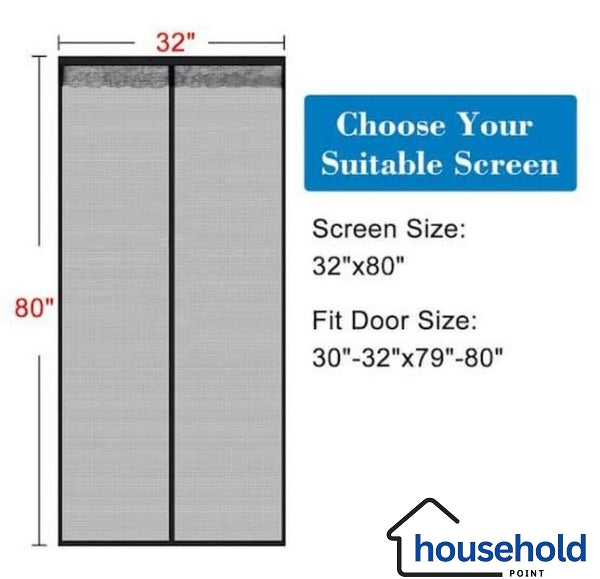 Magic Mesh Magnetic Screen Door Curtain Mosquito Net