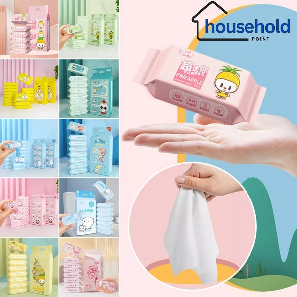 Mini Hand & Mouth Cleaning Wipes (64 Pcs)