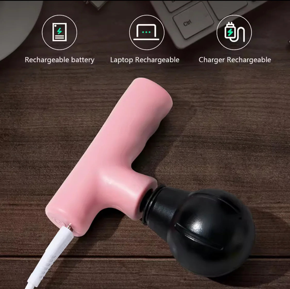 Mini Rechargeable 4 Modes Gun Body Massager