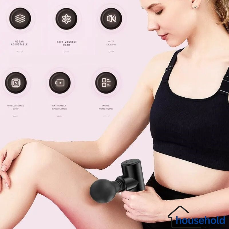 Mini Rechargeable 4 Modes Gun Body Massager