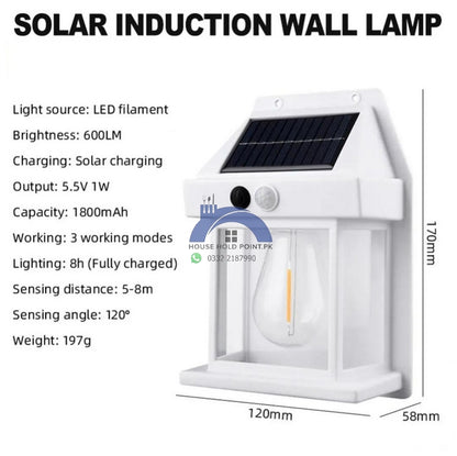 Motion Sensor Solar Wall Lamp