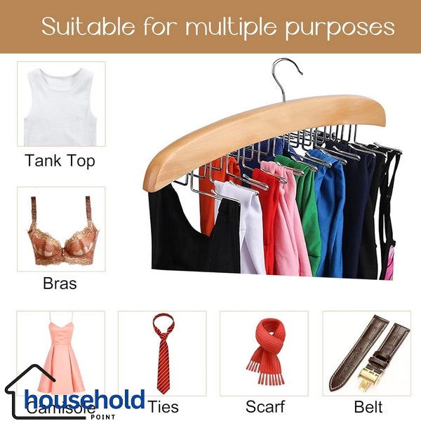 Multi Purpose Wooden Hook Hanger (Pack Of 4)