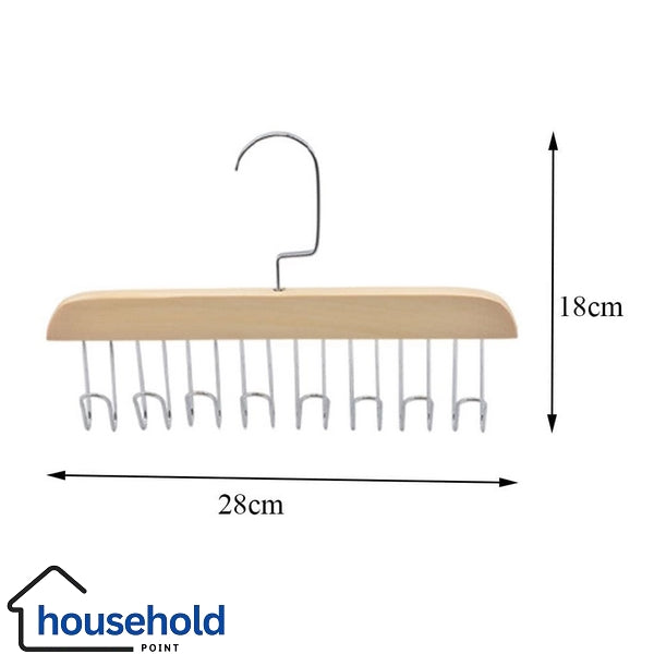Multi Purpose Wooden Hook Hanger (Pack Of 4)