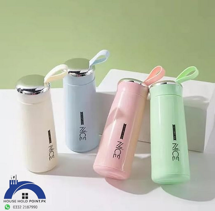 Nice Insulated Glass Water Bottle 400 Ml