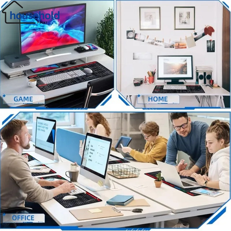 Keyboard Shortcut Pad – Quick Key Non-Slip Keyboard & Mouse Pad with All MS Office Shortcuts