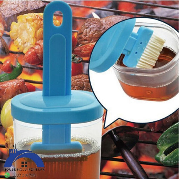 Oil Bottle With Brush Plastic