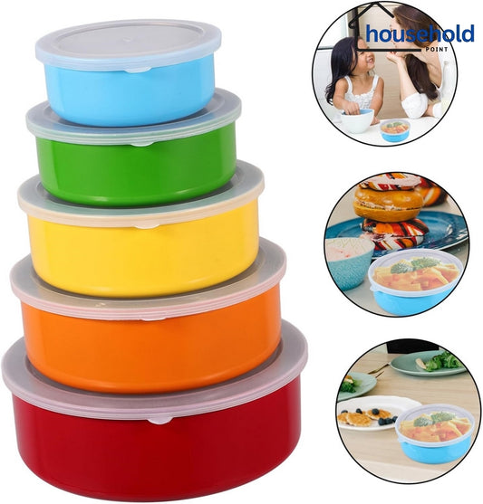 Pack Of 5 Stainless Steel Food Storage Box