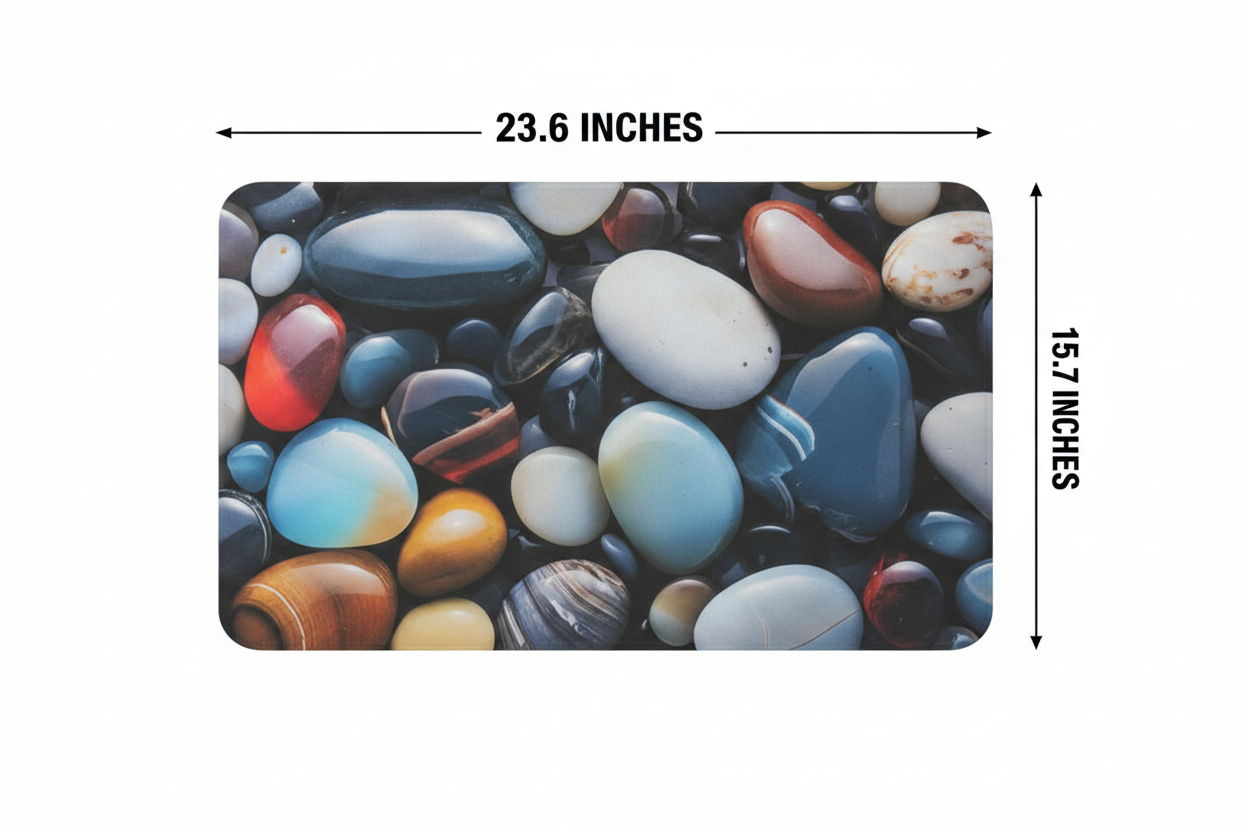 Quick-Dry Aqua Pebble Anti-Slip Bath & Floor Mat