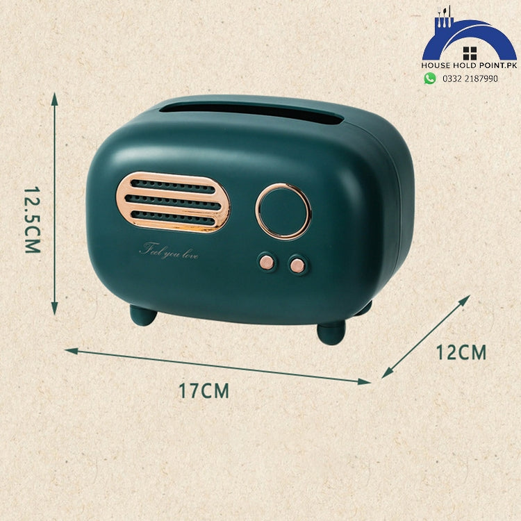 Retro Radio Style Tissue Holder Box