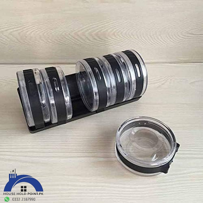 Set Of 6 Round Spice Jar