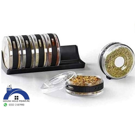 Set Of 6 Round Spice Jar