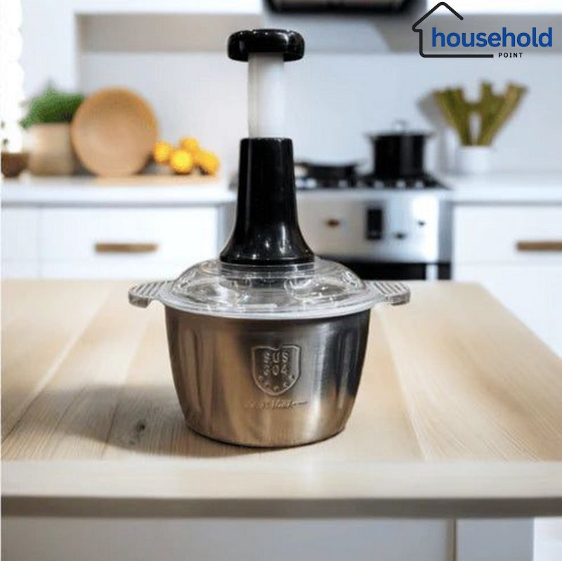 Stainless Steel Hand Push Chopper 2L