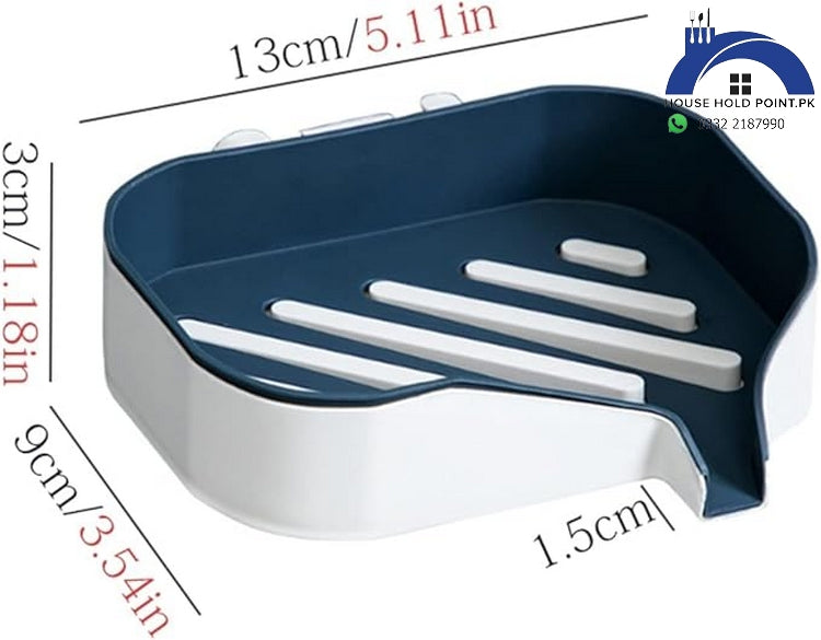 Stick On Fancy Soap Holder (Pack Of 2)