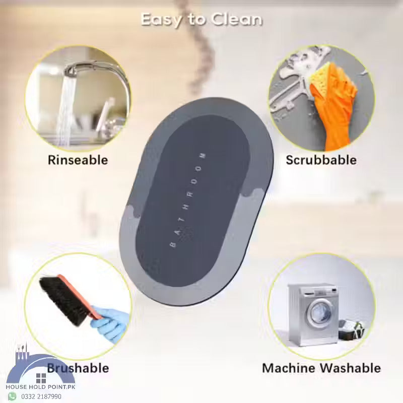 Super Absorbent Non-Slip Bathroom Floor Mat