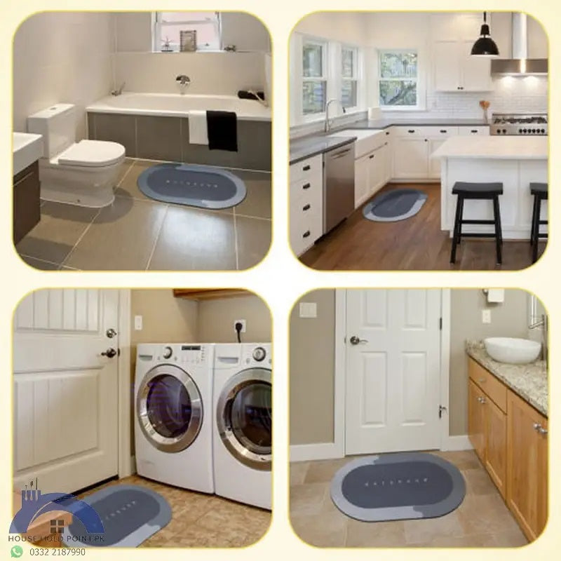 Super Absorbent Non-Slip Bathroom Floor Mat