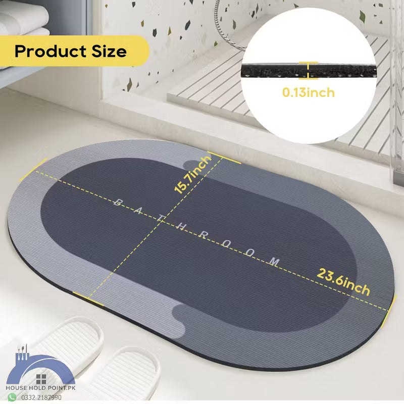 Super Absorbent Non-Slip Bathroom Floor Mat