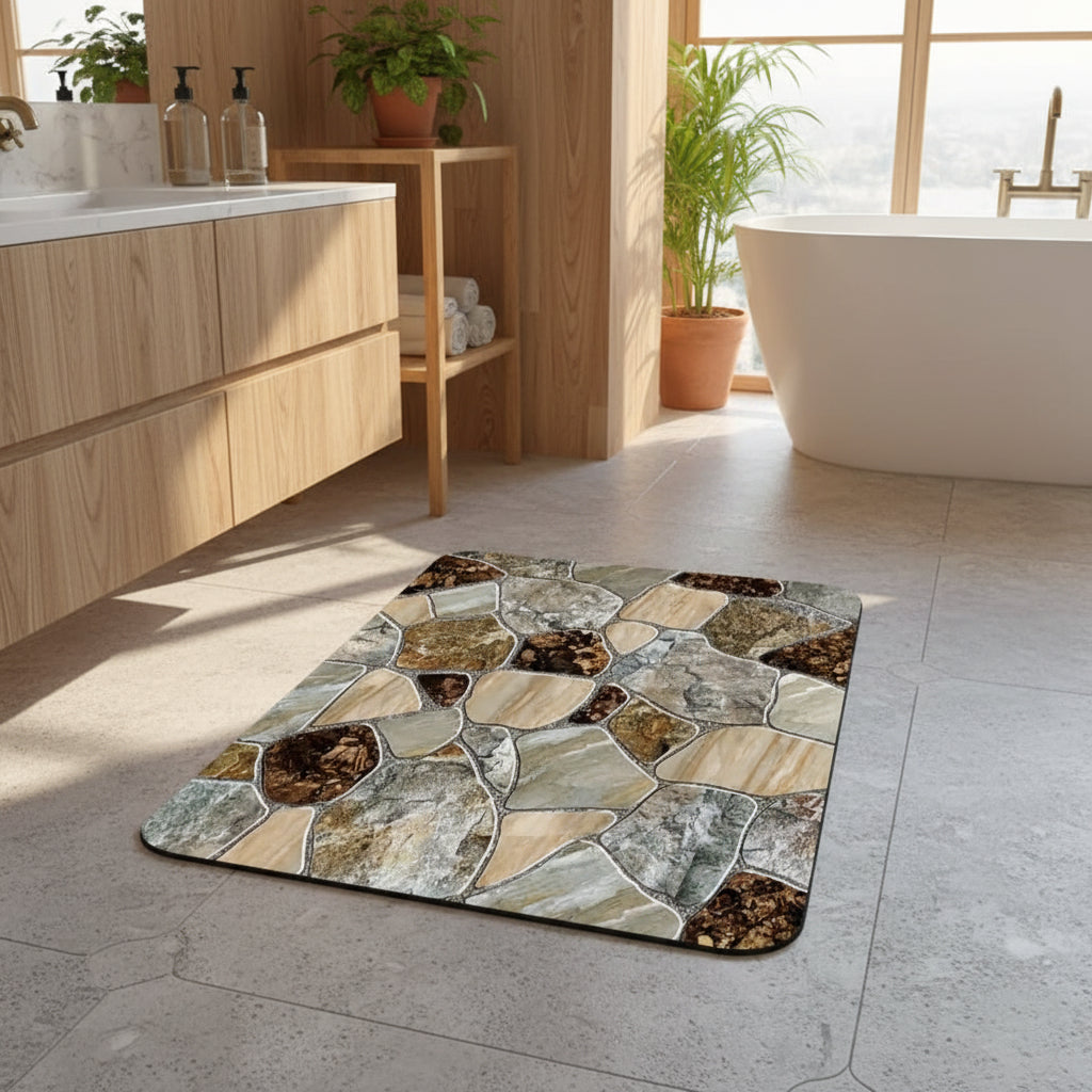 Super Absorbent Non-Slip Bathroom Floor Mats