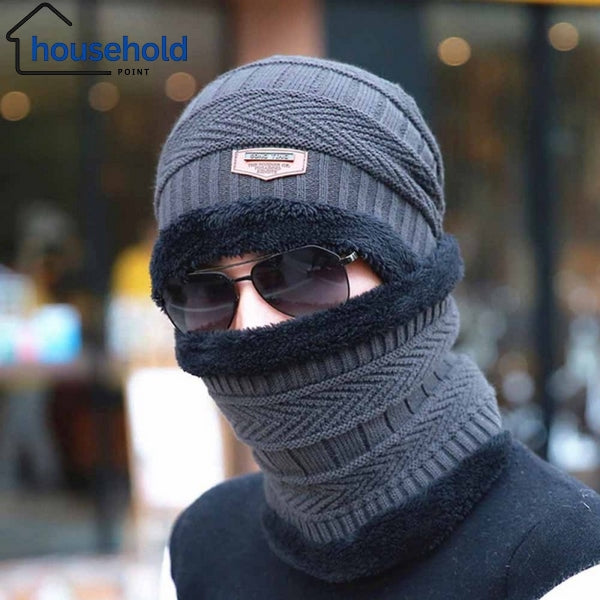 Winter Beanie Cap Scarf Set