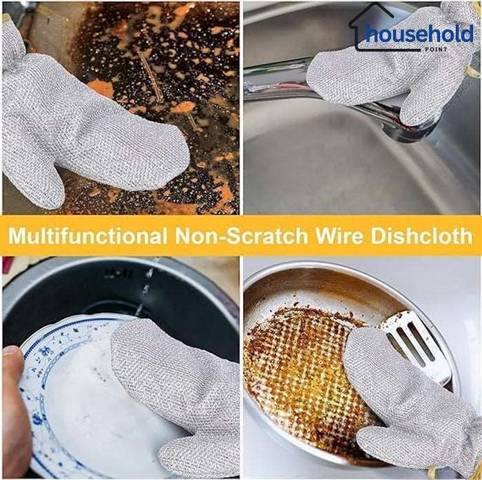 Wire Dishwashing Gloves (Pack Of 4)